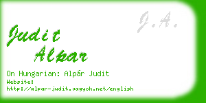 judit alpar business card